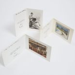 Three Charles, Prince of Wales Christmas Cards, 1978, 1979 and 1980, each 7.1 x 4.7 in — 18 x 12 cm