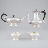 English Silver Tea and Coffee Service, Charles S. Green & Co., Birmingham, 1927/29, coffee pot heigh