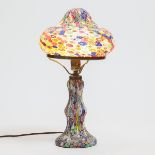 Murano Millefiori Glass Table Lamp, mid 20th century, height 18.4 in — 46.7 cm