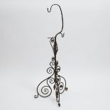 Wrought Iron Kettle Stand, 19th century, height 51.25 in — 130.2 cm