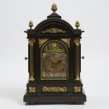 Large German Quarter Striking Ormolu Mounted Ebonized Bracket Clock, Henry Birks & Sons, Montreal, 1