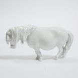 Meissen White Glazed Model of a Shetland Pony, 20th century, height 4.4 in — 11.3 cm; length 8.5 in