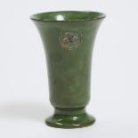 Moorcroft Green Flamminian Vase, c.1914-16, height 5.6 in — 14.3 cm