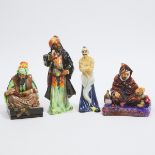 Four Royal Doulton Figures, 20th century, largest height 11 in — 28 cm (4 Pieces)