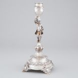 Austrian Silver Figural Candlestick, Vienna, late 19th century, height 13.6 in — 34.5 cm