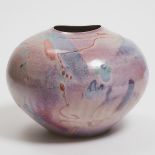 Kayo O'Young (Canadian, b.1950), Coloured and Mottled Rose Glazed Vase, 1995, height 8.9 in — 22.5 c