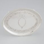 George III Silver Oval Teapot Stand, Elizabeth Jones, London, 1791, length 6.8 in — 17.3 cm