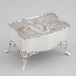 Edwardian Silver Trinket Box, Goldsmiths & Silversmiths Co., London, 1902, 2.8 x 4.8 x 3.5 in