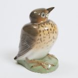 Leo Mol Porcelain Figure of a Bird, 1950s, height 3.9 in — 10 cm