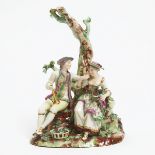 Ludwigsburg Allegorical Group of Autumn, late 18th century, height 9 in — 22.9 cm