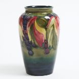 Moorcroft Grape and Leaf Vase, c.1945-49, height 8 in — 20.2 cm