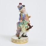 Meissen Figure of a Boy with Hobbyhorse, late 19th century, height 6 in — 15.3 cm