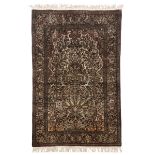 Very Fine Kashan Silk Prayer Rug, Persian, c.1920/30, 6 ft 10 ins x 4 ft 4 ins — 2.1 m x 1.3 m