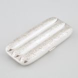 Edwardian Silver Cigar Case, George Loveridge & Co., Birmingham, 1903, length 5.1 in — 13 cm