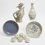 A Group of Ten Annamese/Vietnamese Blue and White 'Hoi An Hoard' Wares, 14th-16th Century, 十四/十六世纪 越