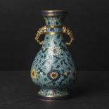 A Cloisonné Enamel Pear-Shaped Vase, Xuande Mark, Ming Dynasty, 16th Century, 明 十六世纪「大明宣德年製」款铜胎掐丝珐琅象