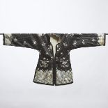 A Purple-Ground Embroidered Lady's Robe, Together With a Black-Ground Embroidered Suit, Republican P