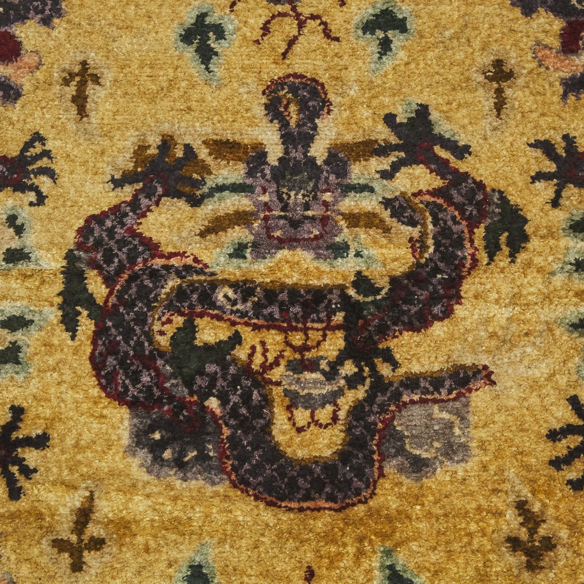 An Imperial Yellow-Ground 'Nine Dragon' Carpet, Jing Ren Gong Bei Yong Mark, Qing Dynasty, 19th Cent - Image 3 of 6