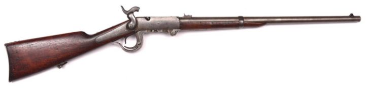A US Civil War .54" 4th Model of 1864 Burnside underlever hinged breech breech-loading carbine,