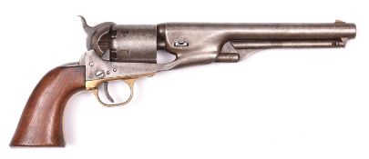 A 6 shot .36" Colt Model 1861 round barrelled Navy percussion revolver, number 2613 (1865) on all