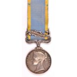 Crimea War medal 1854, 1 clasp Sebastopol (officially impressed C. Brooks Gr. Rl. Arty). NVF-VF. £