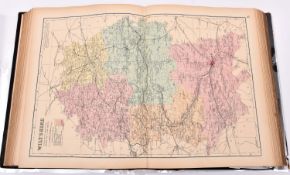 A late 19th Century Atlas of the British Isles published by George Bacon. 'Large Scale Ordnance Map'
