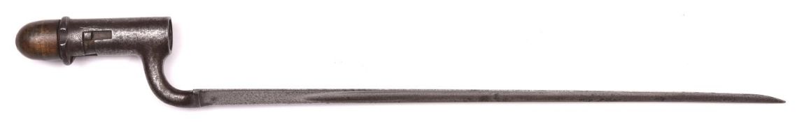 A Lovell's triangular socket bayonet for 1839 pattern musket, blade 17" stamped "John Ro(e)", with