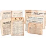 20+ 18th and 19th Century Newspapers. Including; The Sussex Weekly Advertiser from 1761, 1762, 1790,