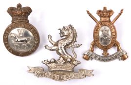 3 Victorian Cavalry cap badges: Vic 5th Dragoon Gds, Vic 6th Dragoon Gds, and pre 1906 7th Dragoon