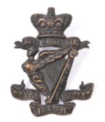 A Victorian post 1881 glengarry badge of the Royal Irish Rifles, GC £50-80