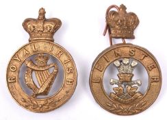A Victorian post 1881 OR's one piece glengarry badge of the Royal Irish Regiment; and an HPC of