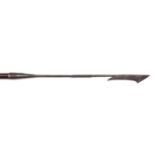 An old harpoon, iron head 33½", on a wooden haft, 94" (8'10") overall. GC