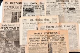 A collection of 40+ mainly National Newspapers, mostly from around the time of the First World War
