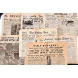 A collection of 40+ mainly National Newspapers, mostly from around the time of the First World War