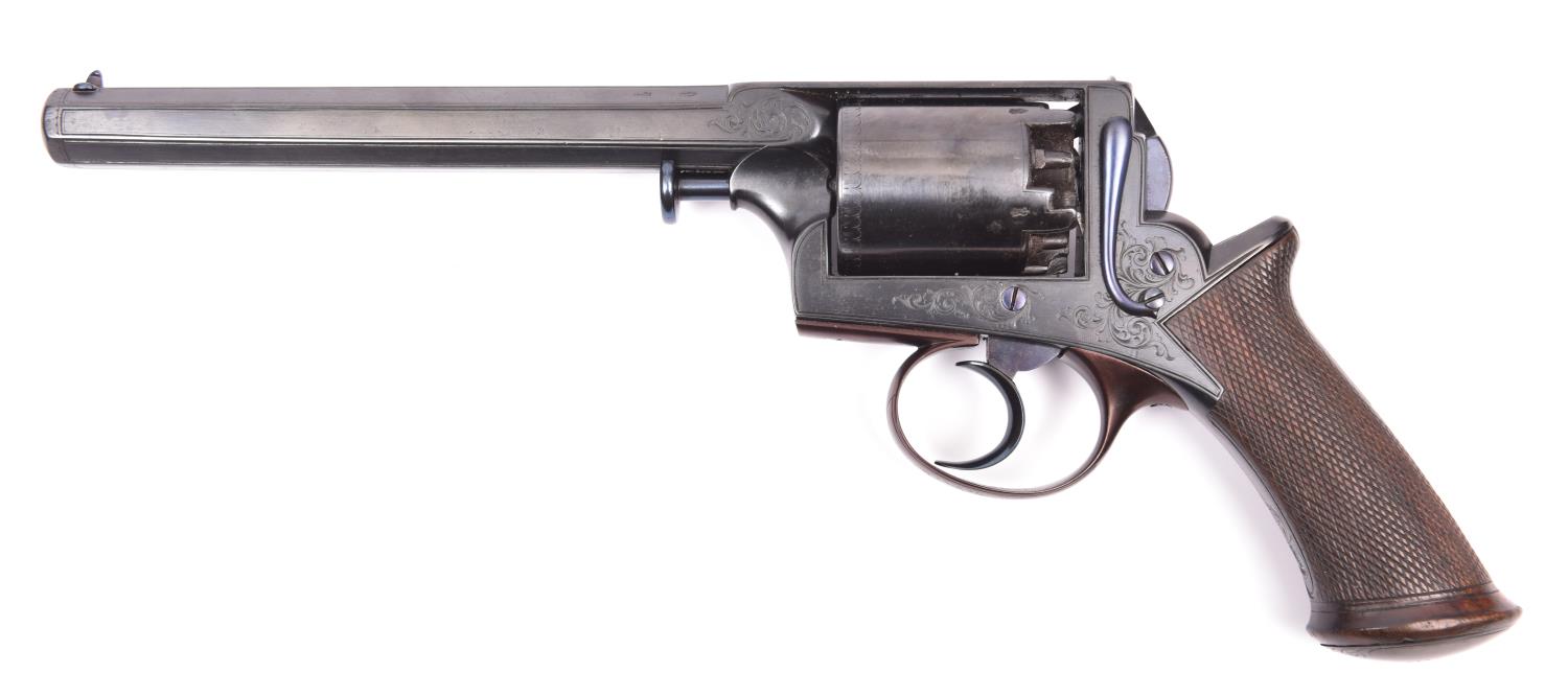 A 5 shot 38 bore 1851 Adams self cocking percussion revolver with 1854 "improved" frame, 13½" - Image 2 of 2