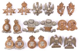 9 pairs of Cavalry collar badges: 3rd Dragoon Gds (and others), Ryl Scots Greys, 4th Hussars, 5th