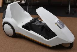 A Sinclair C5 electric vehicle. An example of this iconic method of transport introduced by Clive