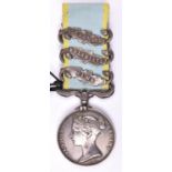 Crimea War medal 1854, 3 clasps Alma, Balaklava, Inkermann (engraved Pte Denis Reilly 20th Foot)