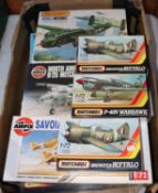 8 Matchbox and Airfix unmade 1:72 scale Kits. 6 Matchbox- Avro Lancaster, Boeing B-17G Flying