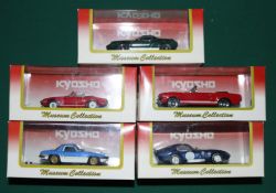 5x Kyosho 1:43 scale cars. 3x Lotus; Europa Special. Elan S3. Elan S4 Sprint Coupe. Shelby GT350