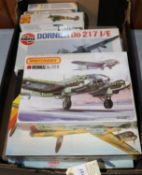 8 Matchbox and Airfix unmade 1:72 scale Kits. PB4Y-2 Privateer. Avro Lancaster. Heinkel HeIIIH.