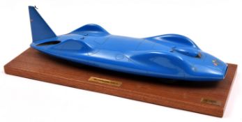 A resin etc model of the 1964 Donald Campbell's Bluebird CN7 world land speed record car (car approx