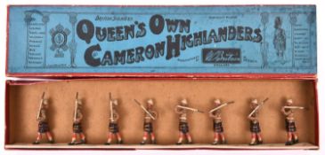 Britains British Soldiers Queen's Own Cameron Highlanders No.114. 8 marching with rifles at the
