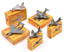 5 Dinky Toys Aircraft. D.H.110 Sea Vixen Fighter (738). P.1B Lightning Fighter (737), Gloster