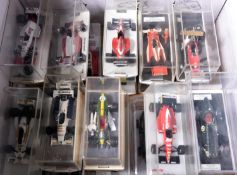 20x white metal 1:43 scale racing cars. Including Formula One, etc. Some built from Meri Kits, Tameo