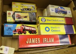 8 Corgi Trucks. Renault Tractor Unit and Curtainside Trailer - James Irlam. Leyland DAF Powder