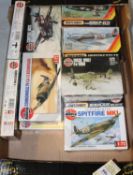 15 Airfix and Matchbox unmade 1:72 scale Kits. Airfix- De Havilland Mosquito MkII/VI/XVIII, BAE