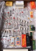 Dinky Toys Accessories. Mostly traffic lights and road signs including Bend, No Entry, Children,