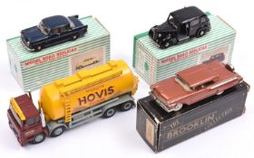 4 White Metal Models. 2x Model Road Replicas by SMTS for Model Road & Rail. 1958 Austin FX3D Taxi (