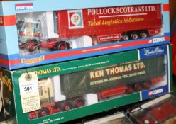 2 Corgi Modern Trucks. A Limited Edition Collectibles series MAN TGA Curtainside, 'Ken Thomas'